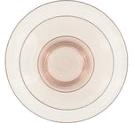 Old Rose Glass Tableware Set Offer - 6 x Dinner Plates, 6 x Side Plates, 6 x Bowls