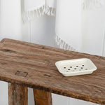 Enamel Soap Dish in Stone White