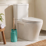 Enamel Toliet Brush Holder & Brush in Tropic Turquoise