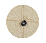 BRITISH COLOUR STANDARD - 27 cm D Jute Placemats in Pearl White/Natural, Tied Set of 4