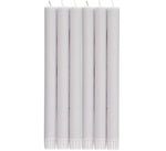 BRITISH COLOUR STANDARD - Gull grey Eco Dinner Candles, 6 per pack