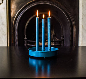 BRITISH COLOUR STANDARD - Petrol Blue Eco Dinner Candles, 6 per pack