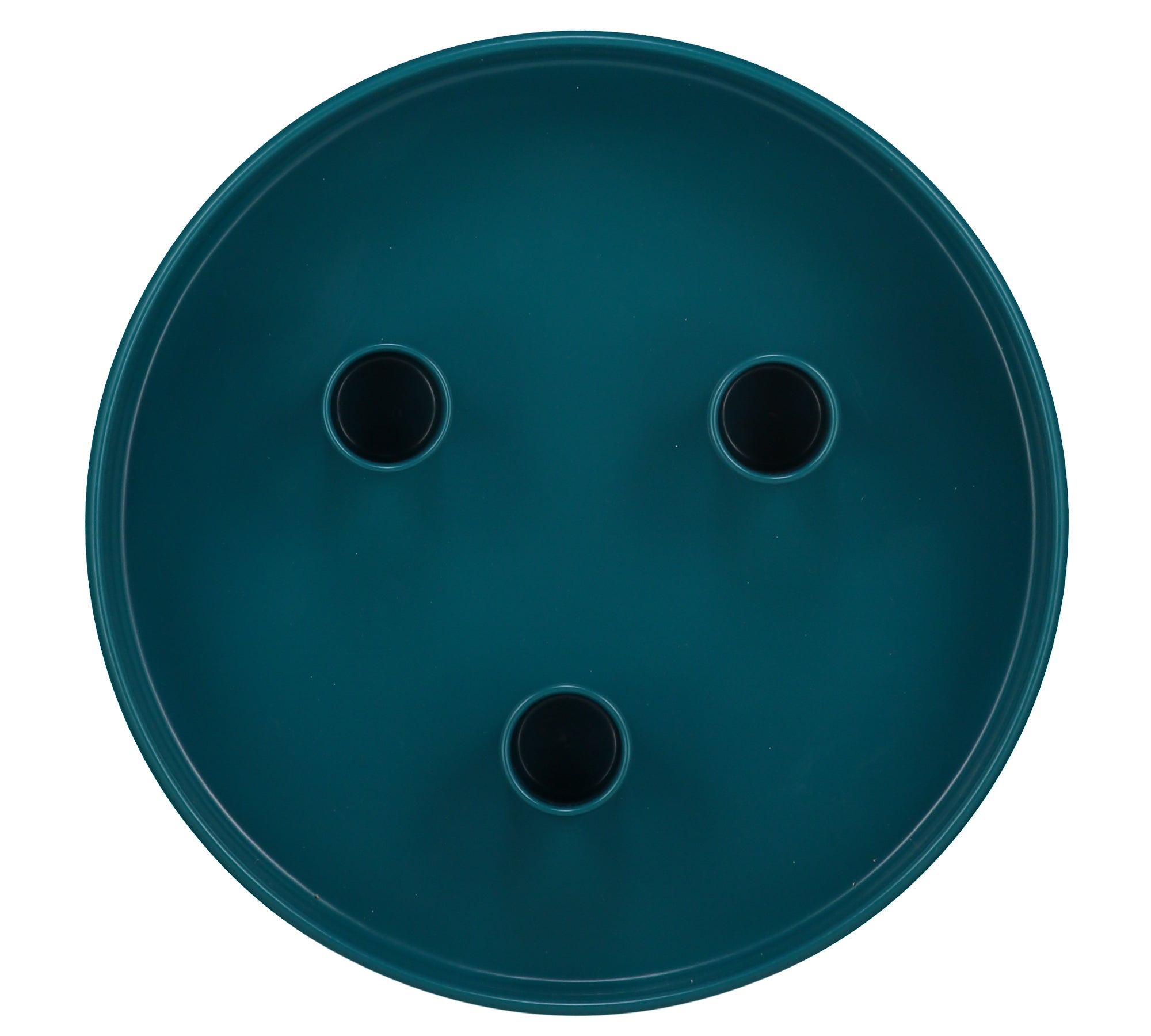 BRITISH COLOUR STANDARD - Small Round Metal Candle Platter - Petrol Blue