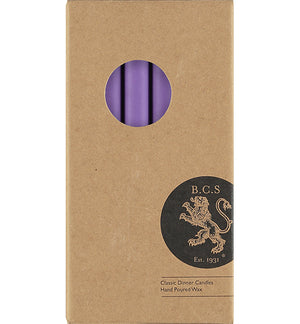 BRITISH COLOUR STANDARD - Doge Purple Eco Dinner Candles, 6 per pack