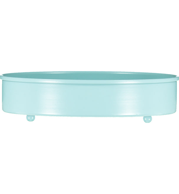 BRITISH COLOUR STANDARD - Small Round Metal Candle Platter - Sky Blue