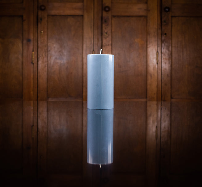 BRITISH COLOUR STANDARD - Gunmetal Grey Eco Pillar Candle