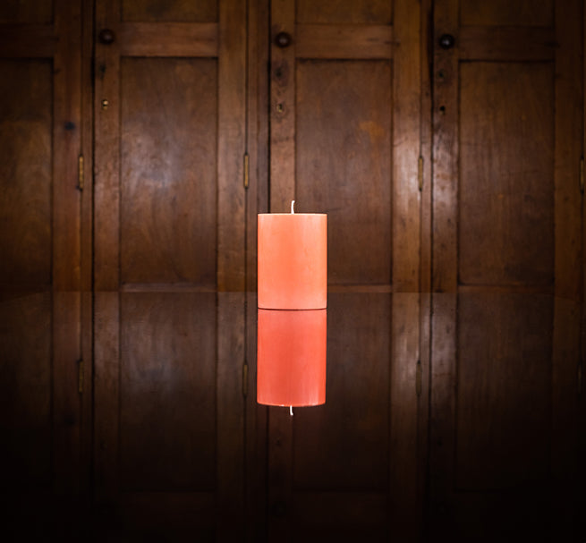 BRITISH COLOUR STANDARD - Rust Eco Pillar Candle, 10cm