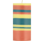 BRITISH COLOUR STANDARD - Striped Jasmine, Rust and Petrol Eco Pillar Candle