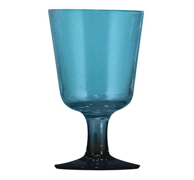 BRITISH COLOUR STANDARD Mineral Blue Handmade Wine Glass