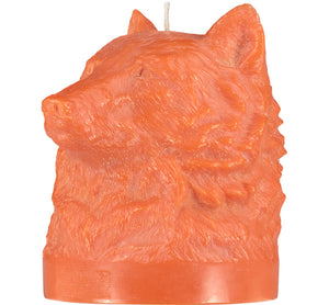 BRITISH COLOUR STANDARD - Orange Flame Wolf Head Candle
