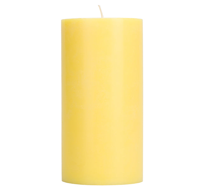 BRITISH COLOUR STANDARD - Primrose Yellow Eco Pillar Candle, 15cm