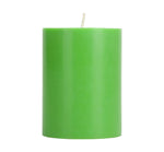 BRITISH COLOUR STANDARD - Grass Green Eco Pillar Candle, 10cm