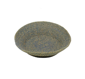 BRITISH COLOUR STANDARD - 24 cm D Small Jute Serving Basket in Gull Grey/Natural