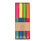 BRITISH COLOUR STANDARD Twist - Mixed Bright Colour Eco Dinner Candles, Mixed Set of 4