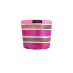 Medium 19 cm - Eco Woven Plant Pot Cover in Neyron Pink, Pompadour & Pearl