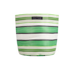 Large 25 cm - Eco Woven Plant Pot Cover in Grass Green, Indigo & Pearl
