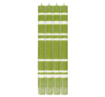 2 Striped Pistachio Green & Pearl Eco Dinner Candles, pack of 4
