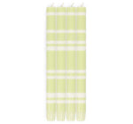 2 Striped Eau De Nil & Pearl Eco Dinner Candles, pack of 4