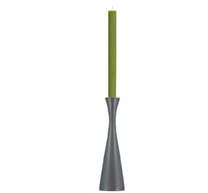 BRITISH COLOUR STANDARD - Tall Gunmetal Grey Wooden Candle Holder