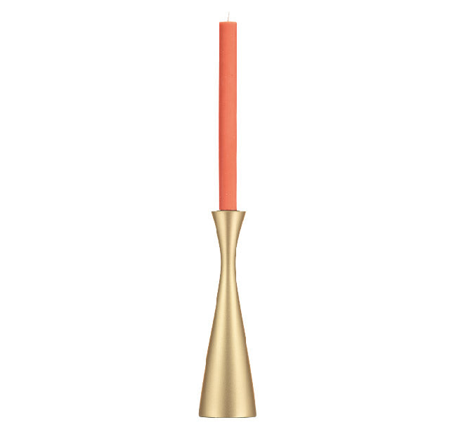 BRITISH COLOUR STANDARD - Tall Old Gold Candleholder