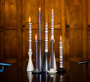 BRITISH COLOUR STANDARD Turned and Painted Wooden Candle Holder Collection