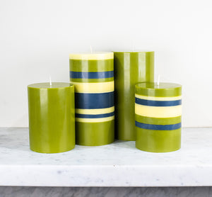 BRITISH COLOUR STANDARD, Fair Trade Made, Colourful, Eco Pillar Candles