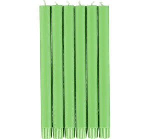 BRITISH COLOUR STANDARD - Grass Green Eco Dinner Candles, 6 per pack