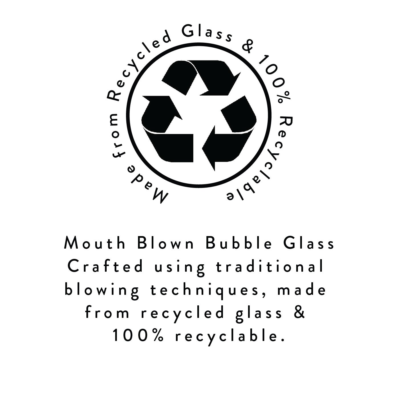 British Colour Standard Hand Blown Bubble Glass Carafe - Tent New York
