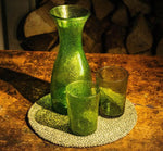 BRITISH COLOUR STANDARD - Apple Green Handmade Recycled Glass Carafe