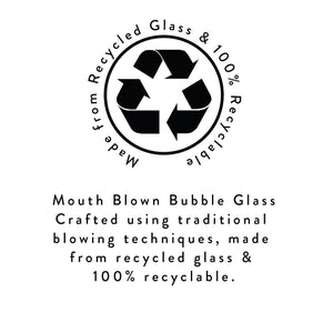 BRITISH COLOUR STANDARD Blown Bubble Glass Collection from recycled glass