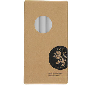 BRITISH COLOUR STANDARD - Gull grey Eco Dinner Candles, 6 per pack