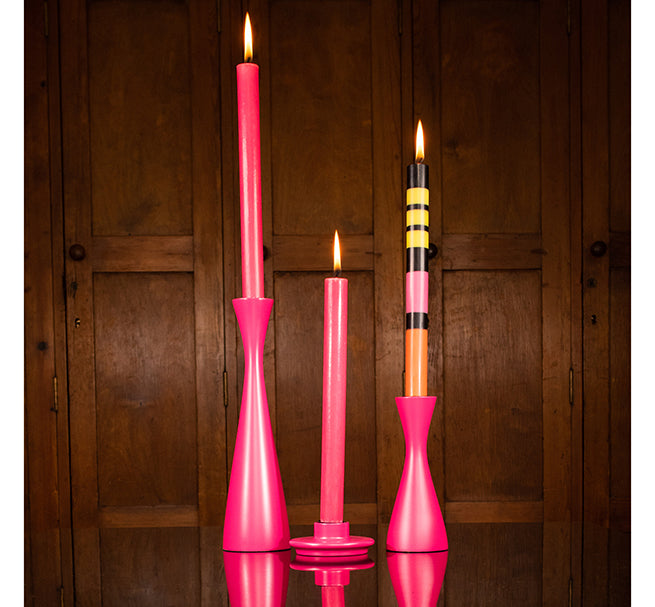 BRITISH COLOUR STANDARD Tall Neyron Rose Candleholder