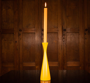 BRITISH COLOUR STANDARD Tall Saffron Yellow Candleholder