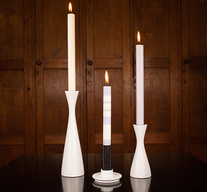 BRITISH COLOUR STANDARD - Medium Pearl White Candleholder